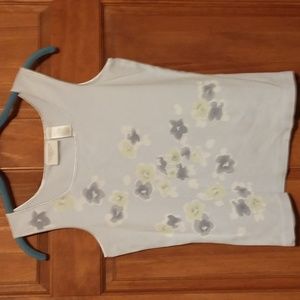 Liz Claiborne woman's size SP cotton tank with satin trim